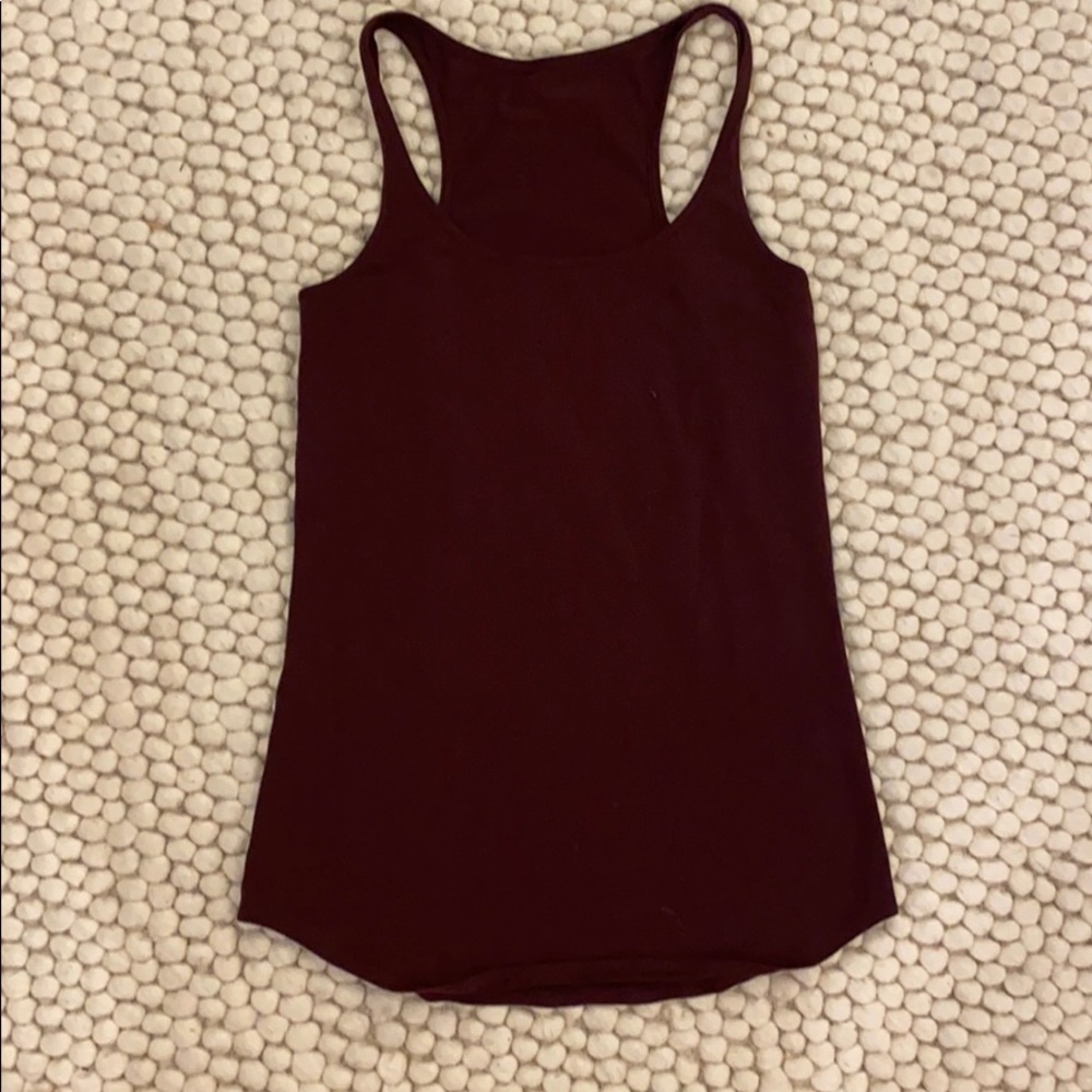 Burgundy lululemon tank